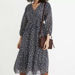 Madewell Tie Waist Midi Dress